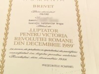 Peste 200 de certificate de revoluționar, ridicate de la Imprimeria Națională