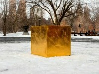 Un cub din aur pur, în valoare de peste 11,5 milioane de dolari, a apărut într-un parc din New York