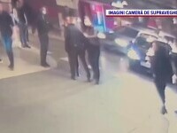 Momentul în care un polițist este bătut de un interlop în fața colegilor lui. VIDEO
