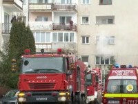 Incendiu într-un bloc din Bistrița. Pompierii au intervenit de urgență