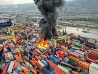 incendiu, port, turcia cutremur