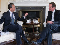 David Cameron and Wang Yi