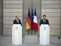 Emmanuel Macron și Olaf Scholz, mesaj ferm: UE este pregătită să riposteze la măsurile comerciale americane