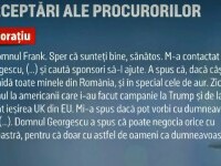 Potra, trimis de Georgescu să adune bani de campanie, către Frank Timiș: „Dl. Georgescu a spus că poate negocia orice cu dvs”