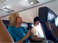 NO COMMENT! Spectacol de-a rasu\'-plansu\' in avion!