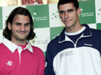 Victor Hanescu si Roger Federer