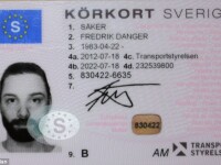 permis de conducere autoportret