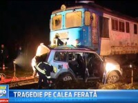 Tragedie azi-noapte in Sangeorgiu de Mures. Un tren personal a lovit in plin un autoturism