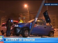 Accident stupid in Baia Mare. Un pieton a fost lovit de un semafor