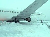 Avion Blue Air care a iesit de pe pista in Cluj