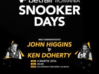 Snooker de talie mondiala in martie la Cluj. John Higgins si Ken Doherty vin la BETFAIR ROMANIA SNOOKER DAYS
