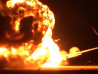 Momentul in care un bombardier rusesc explodeaza inainte sa decoleze. Un martor a surprins flacarile uriase: VIDEO