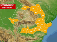 21 de judete au suspendat luni cursurile, marti elevii nu merg la ore in 15 judete. 
