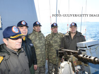 Chief of General Staff of Turkey, Hulusi Akar (right 2) visits the naval ships of the Aksaz Naval Base, a base of the Turkish Navy on the south-east coast of the Aegean Sea in Marmaris, Mugla, on January 29, 2017