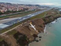 Avion, la un pas să ajungă în Marea Neagră