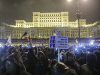 Zeci de mii de oameni au protestat în București faţă de modificarea legilor justiţiei