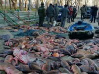 Trei români au golit de peşte un lac din Italia, folosind cabluri electrice