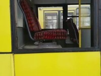geam spart autobuz Ploiesti