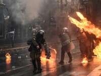 grecia, lupta, strada, proteste, batai, atena, macedonia,