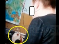 Elev filmat rulându-și o țigară în timpul orei, la Liceul Sportiv din Satu Mare