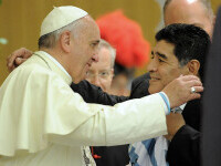 Papa Francisc a spus despre Maradona că a fost ”un poet” pe terenul de fotbal, dar și ”un om foarte fragil” în afara acestuia.