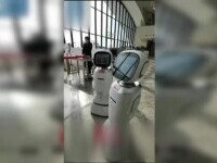 Doi roboței dintr-o librărie din China s-au luat la ceartă: „Chiar eşti enervant”
