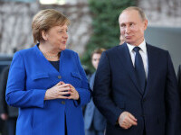Vladimir Putin şi Angela Merkel au discutat despre o ”producţie comună de vaccinuri”