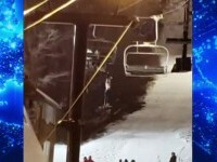 Accident la ski, cu final fericit. O femeie a căzut din telescaun, dar a fost prinsă în siguranță