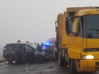 Accidente în lanț pe centura ocolitoare a Brașovului. 23 de autovehicule au fost implicate