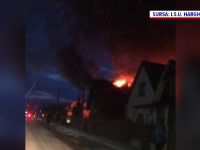 Incendiu de proporții la o casă din Harghita. De la ce a pornit totul