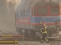 Incendiu la o locomotivă pe raza localităţii Brazi, în Prahova