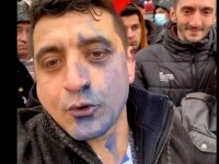 George Simion, după ce a fost atacat cu cerneală la Iași: ”E zi de sărbătoare, să nu-l amendeze”