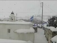 Grecia și Turcia au fost lovite de furtuna \'\'Epida\'\'. Grec: ”Niciodată nu am crezut să trăiesc o ninsoare ca asta”
