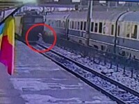 VIDEO. O fetiță de 13 ani a fost lovită de o locomotivă, în gara din Bacău. Momentul șocant a fost filmat