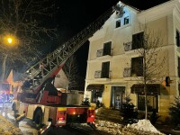 Un hotel din Râșnov a luat foc. Oaspeții au fost evacuați