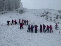 Salvatorii montani, exercițiu de căutare și salvare după avalanșă, în zona Vârfului Ciucaș