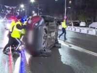 Polei și accidente în lanț în București, în prima seară de iarnă veritabilă. Polițiștii de la Accidente, suprasolicitați