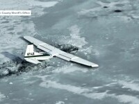 Accident aviatic neobișnuit. Un avion a aterizat pe un lac înghețat