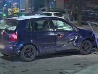 Doi copii au ajuns la spital după ce un șofer de ride-sharing a întors într-o intersecție din București fără să se asigure