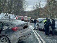 Accident grav pe DN1, în județul Sibiu. Cinci persoane rănite au fost transportate la spital. Cum s-a produs. FOTO