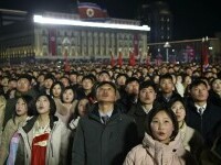 Revelionul în Coreea de Nord, în imagini. Supușii lui Kim Jong-Un au ieșit pe străzi în Phenian | GALERIE FOTO