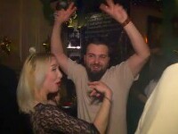 Distracția a continuat în Centrul Vechi al Capitalei chiar și după Revelion. Oamenii au început anul în pași de dans