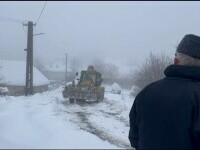 Problemele persistă în Hunedoara: sate izolate de nămeți, sute de oameni fără curent și apă