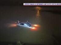 Misiune contracronometru în Gorj. O femeie care a căzut cu mașina în Jiu a fost salvată la timp de doi polițiști