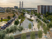 Cum va arăta Bucureștiul în 2035. Albia betonată a Dâmboviței va “înverzi”, splaiul Unirii - eliberat de trafic. GALERIE FOTO