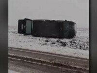 Jumătate de țară, paralizată de viscol și nămeți. Drumuri închise, șoferi blocați și cursuri suspendate din cauza vremii