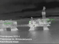 Forțele speciale ucrainene au distrus platformele Lukoil din Marea Caspică. Imaginile publicate de Kiev | VIDEO