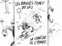 Incendiul din Crans-Montana, soldat cu 40 de morți, ironizat într-o caricatură. Revista Charlie Hebdo, vizată de o plângere