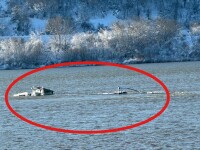 Alertă în județul Teleorman. O navă care transporta peste 1.100 de tone de fertilizator a început să se scufunde