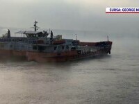 Dunărea „fierbe”. Diferențele extreme de temperatură au creat un spectacol rar la Galați